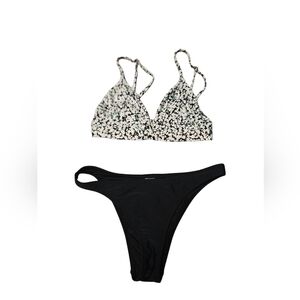 Black and White H&M Floral Bikini Set